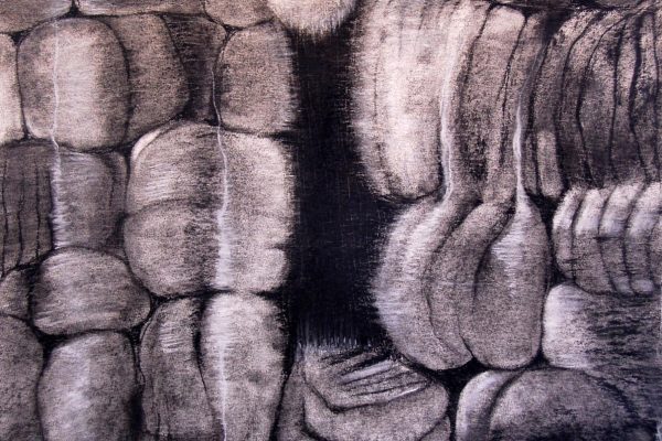 Gap (graphite, charcoal, pencil & chalk on paper, 15” x 15”, 2009) | Gap (graphite, charcoal, pencil & chalk on paper, 15” x 15”, 2009)